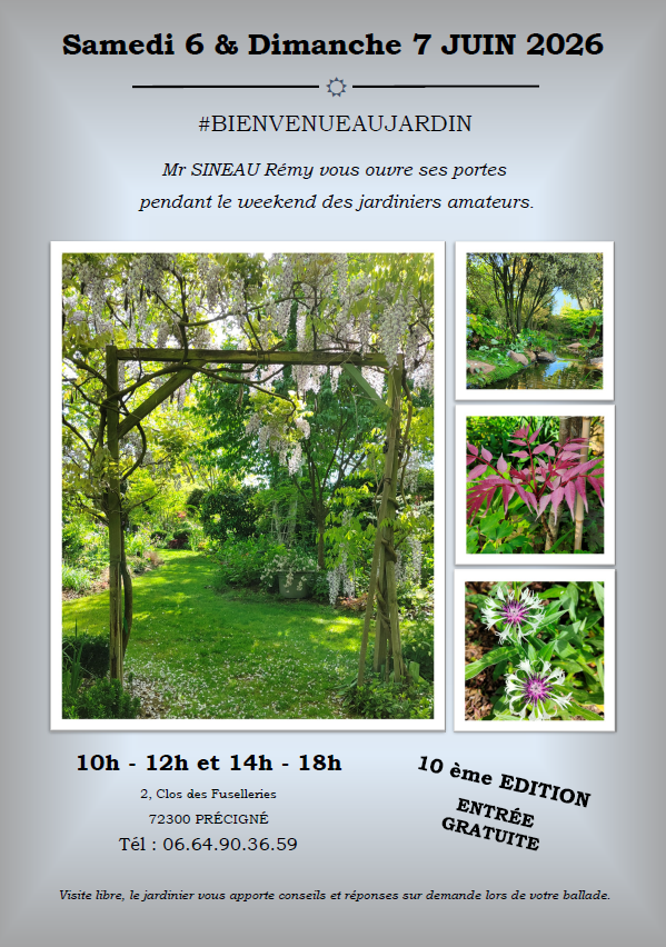 2026 05 11 affiche jardin Précigné juin 2026